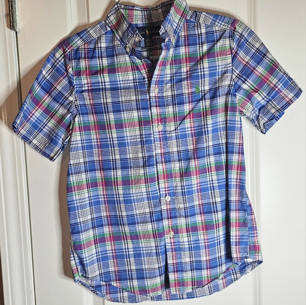 Short Sleeve Button Down Polo Shirt